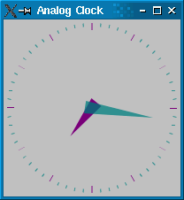 Screenshot of the Analog Clock example