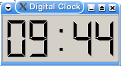 Screenshot of the Digital Clock example