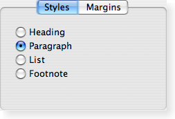Screenshot of a Macintosh style tab widget